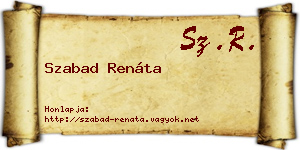 Szabad Renáta névjegykártya