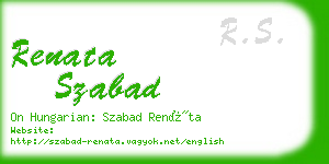 renata szabad business card